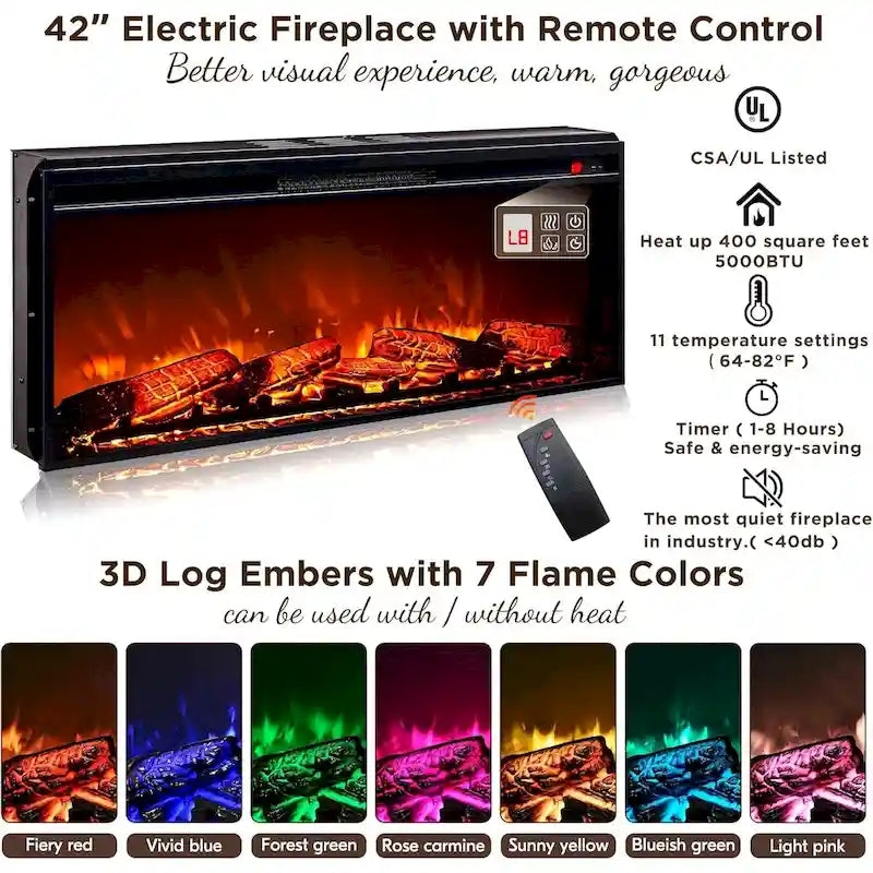 Farmhouse Fireplace TV Stand for up-to-80 TV, Entertainment Center