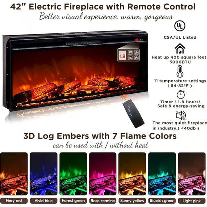 Farmhouse Fireplace TV Stand for up-to-80 TV, Entertainment Center