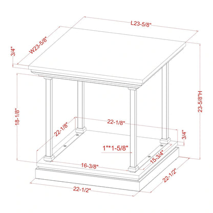 Marcin Transitional 24-inch 1-Shelf Side Table by Furniture of America