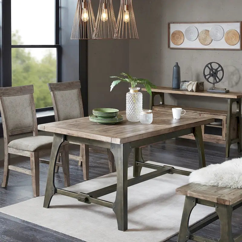 INK+IVY Oliver Grey Extension Dining Table