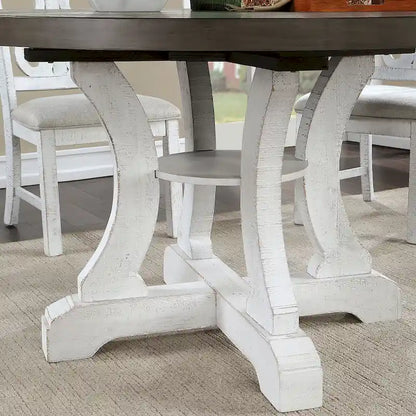 Furniture of America Sylmer Farmhouse 54-inch Wood Round Dining Table