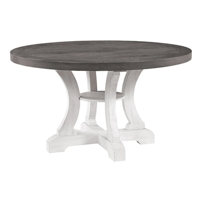 Furniture of America Sylmer Farmhouse 54-inch Wood Round Dining Table