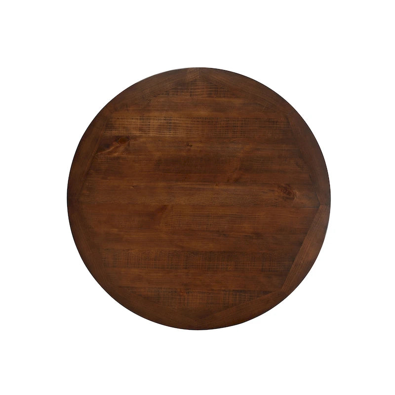 Furniture of America Sylmer Farmhouse 54-inch Wood Round Dining Table