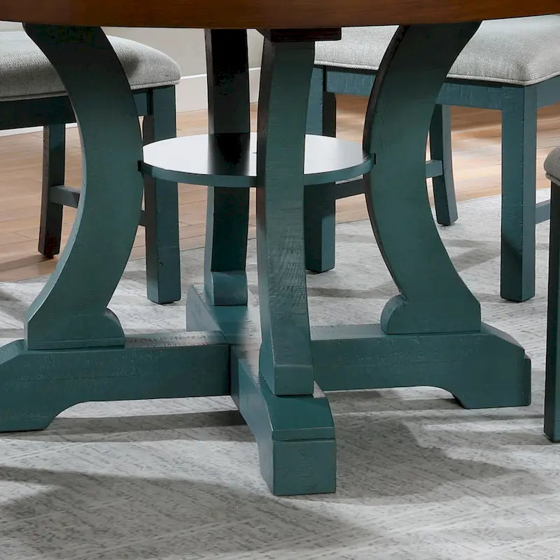 Furniture of America Sylmer Farmhouse 54-inch Wood Round Dining Table