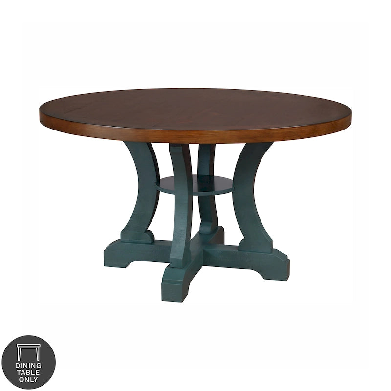 Furniture of America Sylmer Farmhouse 54-inch Wood Round Dining Table