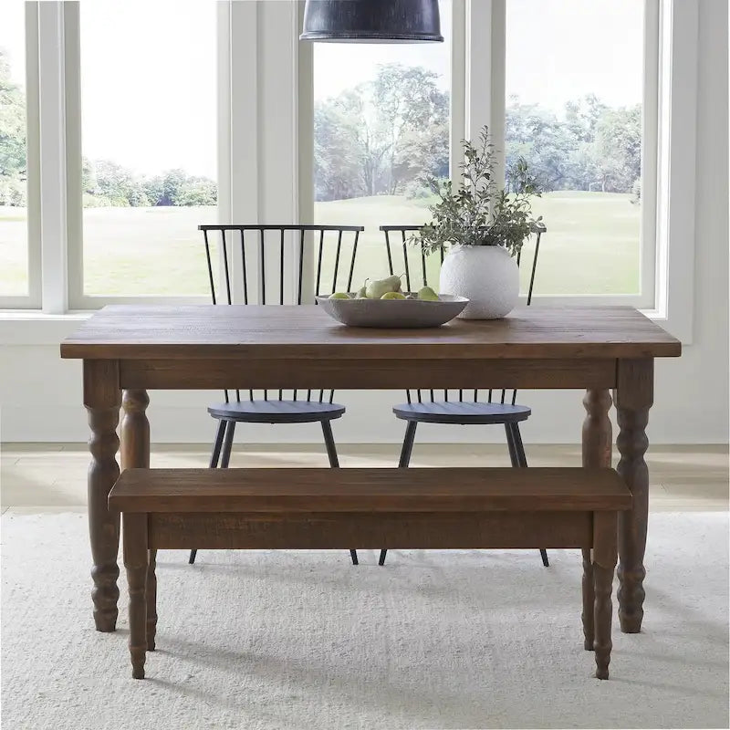Grain Wood Furniture Valerie 63-inch Solid Wood Dining Table