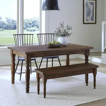 Grain Wood Furniture Valerie 63-inch Solid Wood Dining Table