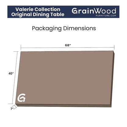 Grain Wood Furniture Valerie 63-inch Solid Wood Dining Table