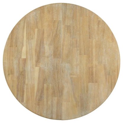 Farmhouse Round Extendable Dining Table with 16 Leaf Wood