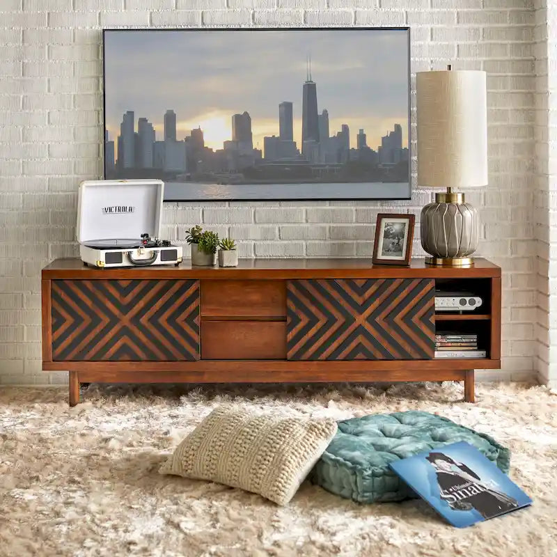 Lifestorey Mason Mid-century Geometric TV Stand