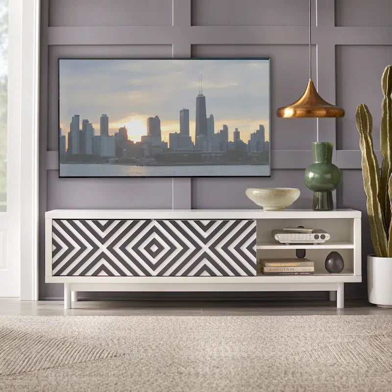 Lifestorey Mason Mid-century Geometric TV Stand