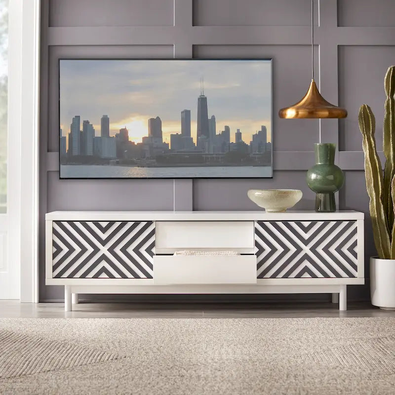 Lifestorey Mason Mid-century Geometric TV Stand