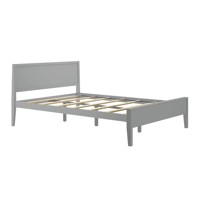 Plank and Beam Queen-Size Bed with Panel Headboard