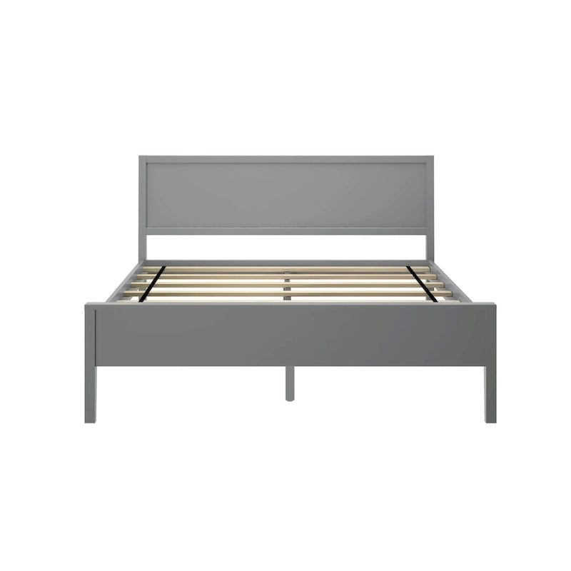 Plank and Beam Queen-Size Bed with Panel Headboard