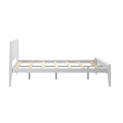 Plank and Beam Queen-Size Bed with Panel Headboard