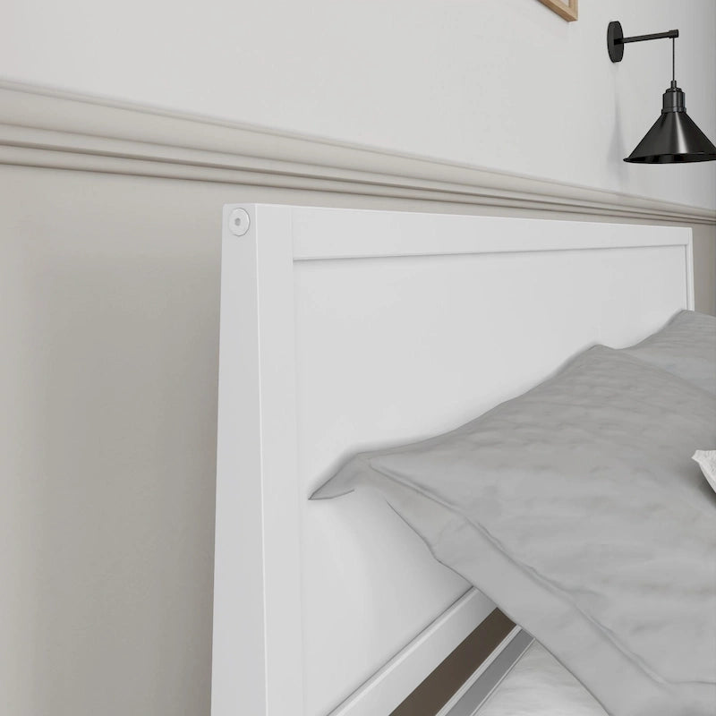 Plank and Beam Queen-Size Bed with Panel Headboard