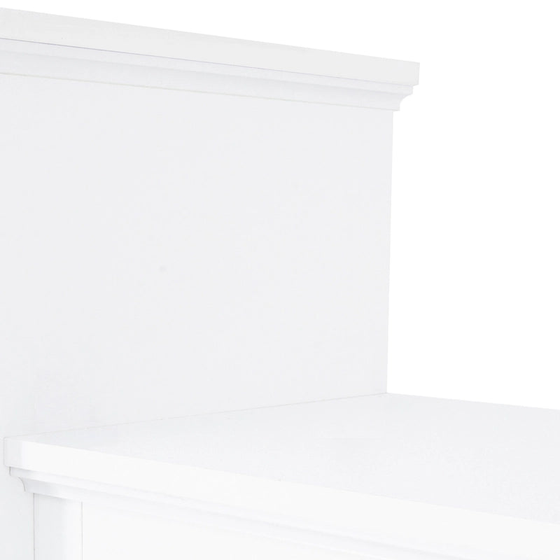 Entertainment Unit with Bridge, TV Console Table for TVs Up to 70, Two Pier Units