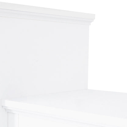 Entertainment Unit with Bridge, TV Console Table for TVs Up to 70, Two Pier Units