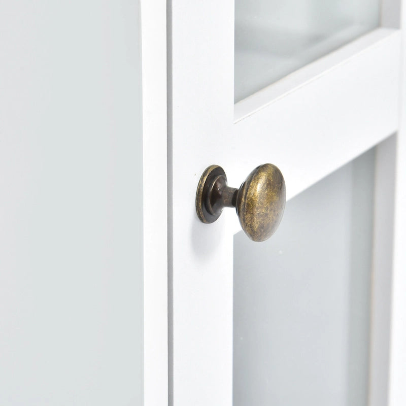 Entertainment Unit with Bridge, TV Console Table for TVs Up to 70, Two Pier Units