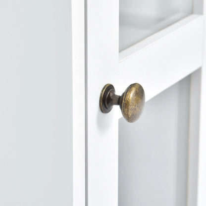 Entertainment Unit with Bridge, TV Console Table for TVs Up to 70, Two Pier Units