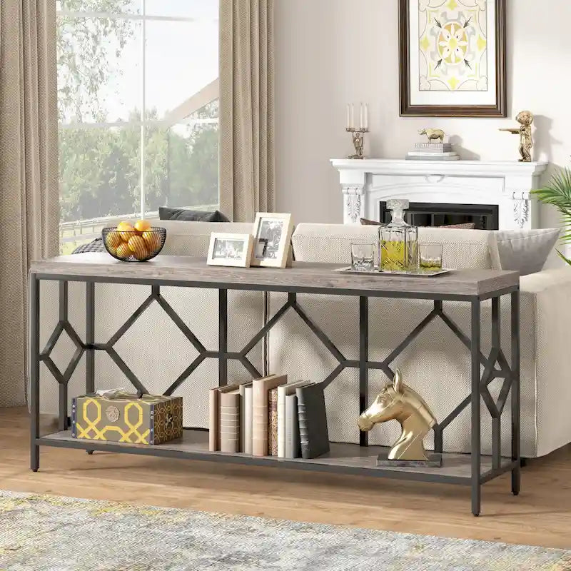 70.9 Inche Extral Long Console Sofa Accent Table for Entryway Living Room