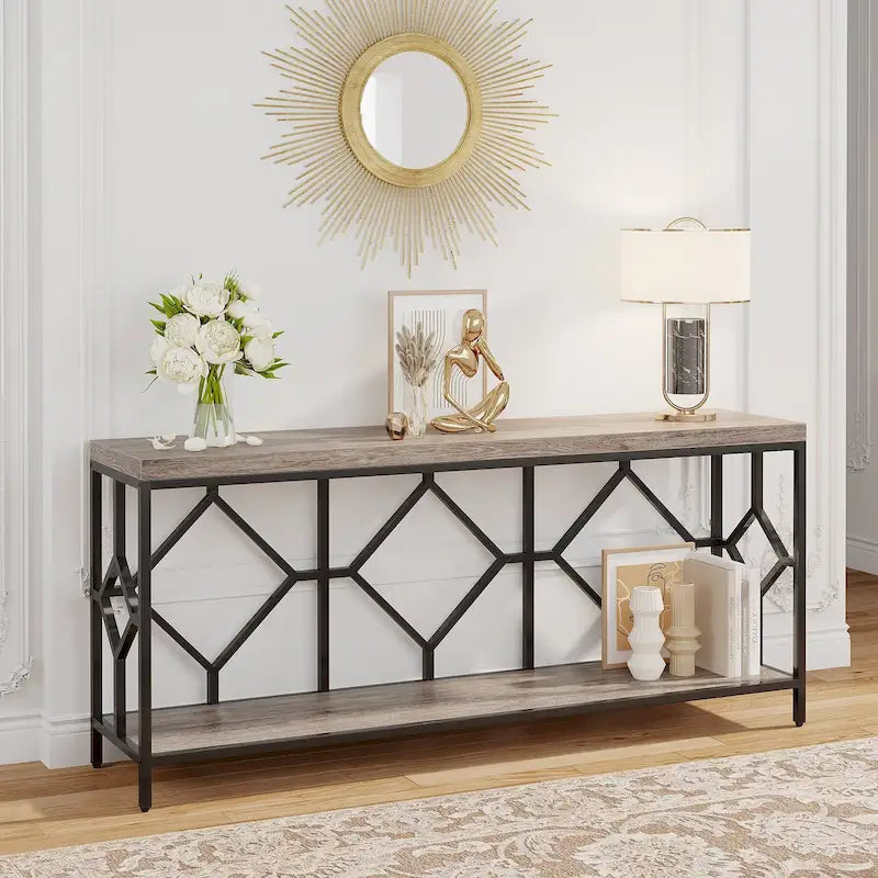 70.9 Inche Extral Long Console Sofa Accent Table for Entryway Living Room