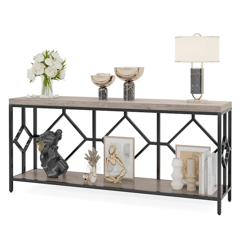 70.9 Inche Extral Long Console Sofa Accent Table for Entryway Living Room