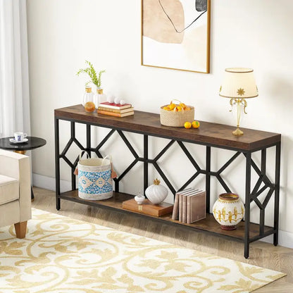 70.9 Inche Extral Long Console Sofa Accent Table for Entryway Living Room