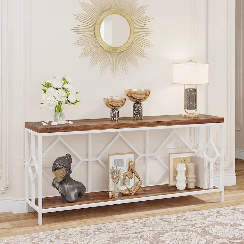 70.9 Inche Extral Long Console Sofa Accent Table for Entryway Living Room
