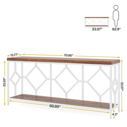 70.9 Inche Extral Long Console Sofa Accent Table for Entryway Living Room