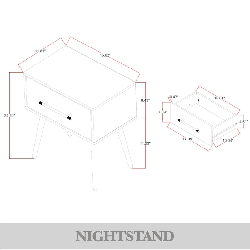 CraftPorch 4 Piece Contemporary Bedroom Set