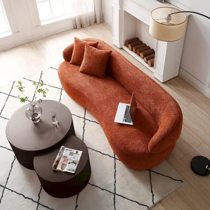 Modern Glam Round End Nesting Coffee Table Set for Living Room (Set of 2) No Assembled